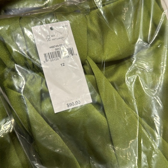 NWT! Banana Republic Bamboo Shoot Green SILKY CREPE SARONG MIDI SKIRT - Picture 6 of 7